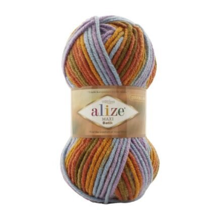 Alize Superlana Maxi Batik 7794 Chunky Wool Blend Knitting & Crochet Yarn 100g Warm