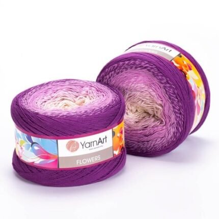 YarnArt Flowers 290 Gradient Cake Knitting & Crochet Yarn 250g 1000m Cotton 1 Piece