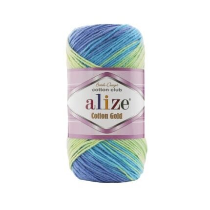 Alize Cotton Gold Batik 4146 Variegated Knitting & Crochet Yarn 100g Cotton Acrylic