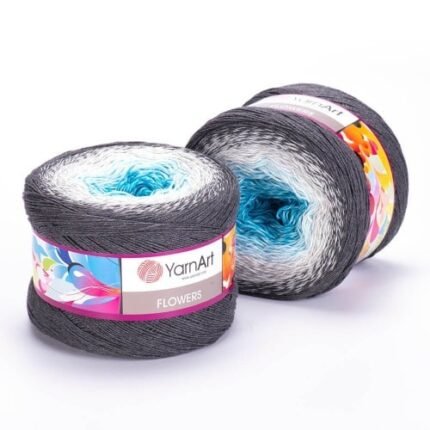 YarnArt Flowers 251 Gradient Cake Knitting & Crochet Yarn 250g 1000m Cotton 1 Piece