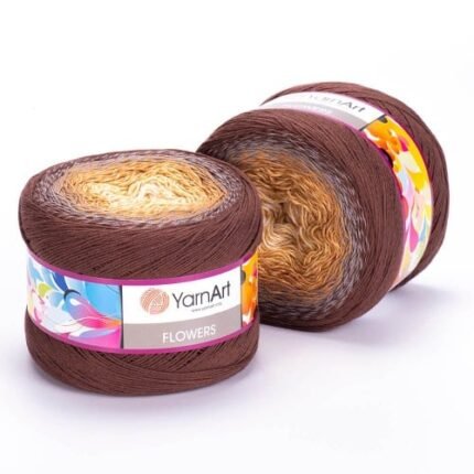 YarnArt Flowers 284 Gradient Cake Knitting & Crochet Yarn 250g 1000m Cotton 1 Piece