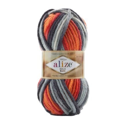 Alize Superlana Maxi Batik 8020 Chunky Wool Blend Knitting & Crochet Yarn 100g Warm