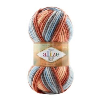 Alize Superlana Maxi Batik 7922 Chunky Wool Blend Knitting & Crochet Yarn 100g Warm